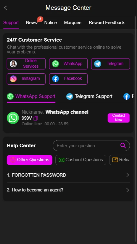 v999 chats